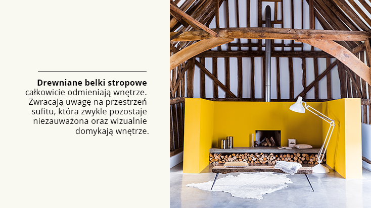 Sadolin - aranżacja belki pod sufitem