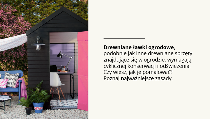 Jak pomalować drewnianą ławkę - sadolin kolory ogrodu