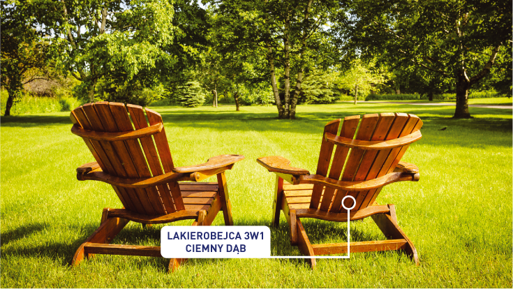 drewno ogrodowe, sadolin lakierobejca 3w1
